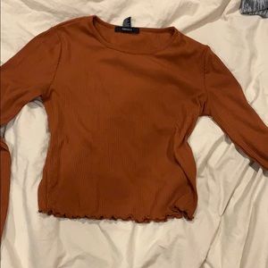 long sleeve ribbed shirt